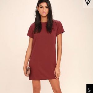 LULUS Marsala Shift dress